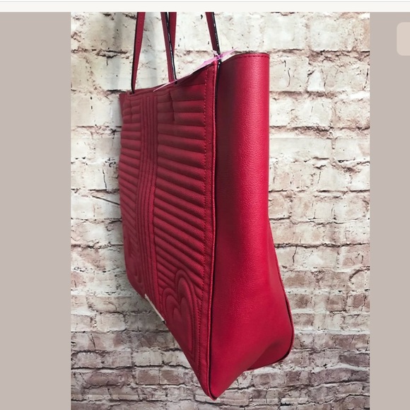 Betsey Johnson Quilted Heart Tote  Valentine’s Day - Picture 3 of 8